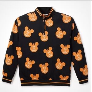 Disney Mickey Mouse Jack-o'-Lantern Halloween Pullover Sweatshirt, Our Universe